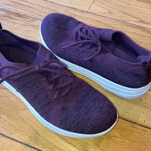 FitFlop knit sneaker wine burgundy ladies 7.5